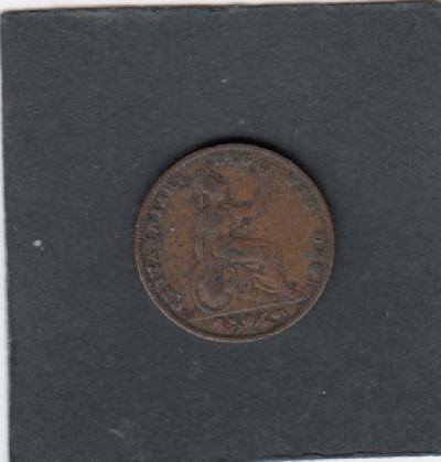Beschrijving: 1 Farthing VICTORIA 